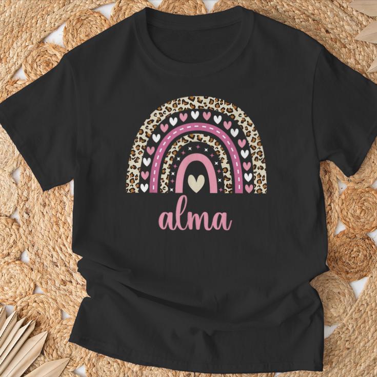 Alma Regenbogenorname Name Geburtstag Alma T-Shirt Geschenke für alte Männer