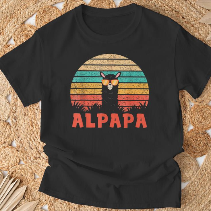 Alpapa Alpaka Lama Fan Liebhaber Dad Frischgebackenerater T-Shirt Geschenke für alte Männer