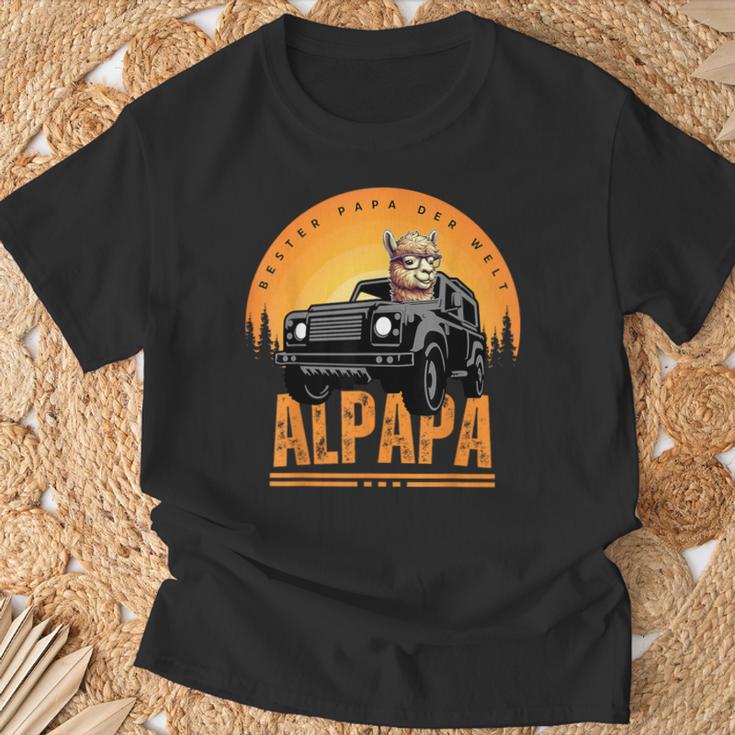 Alpapa Alpakaatertag Bester Papa Del Welt Alpakaatertag T-Shirt Geschenke für alte Männer