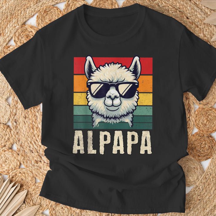 Alpapaatertag Bester Papa Alpaka-Liebhaber Sonnenbrille T-Shirt Geschenke für alte Männer