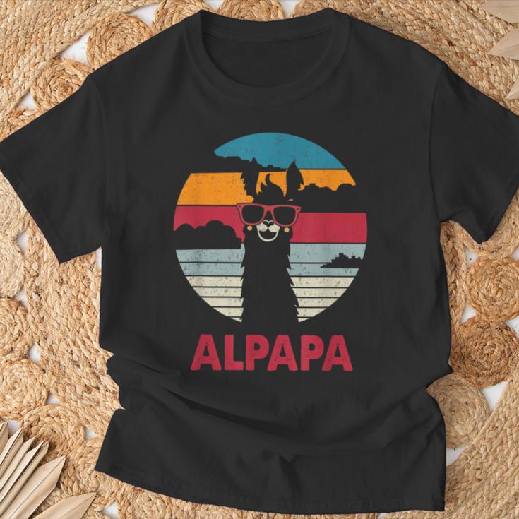 Alpapaatertag Bester Papa Alpaka Werdender Papa Geschenk T-Shirt Geschenke für alte Männer