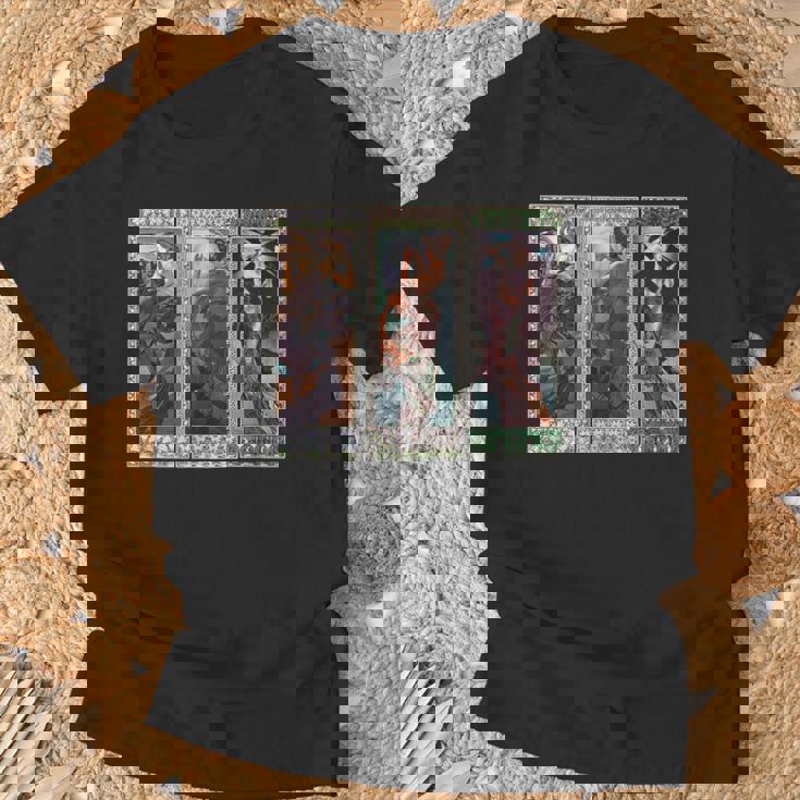 Alphonse Mucha Back La Estrella De La Noche Camiseta unisex Regalos para ancianos