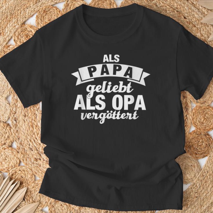 Als Papa Liebt Als Opaergöttert Für Grandfather S T-Shirt Geschenke für alte Männer