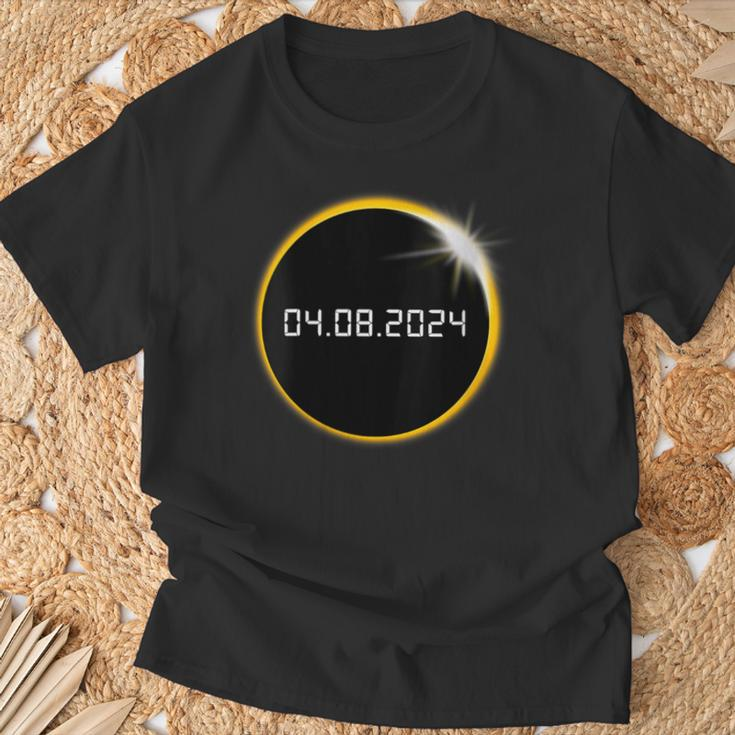 America Totality Spring April 8 24 Total Solar Eclipse 2024 T-Shirt Gifts for Old Men