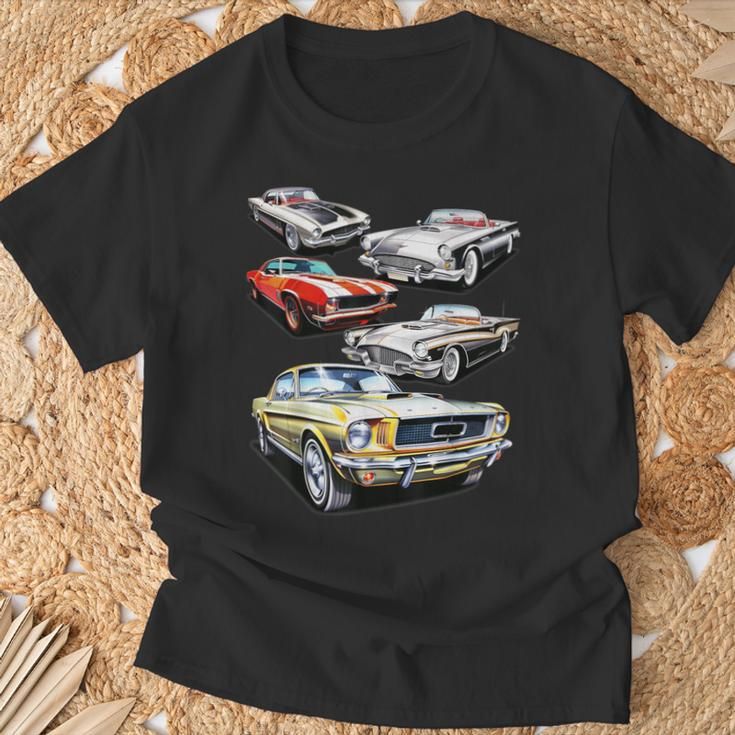 American Muscle Cars Vintage Classic Cars T-Shirt Gifts for Old Men