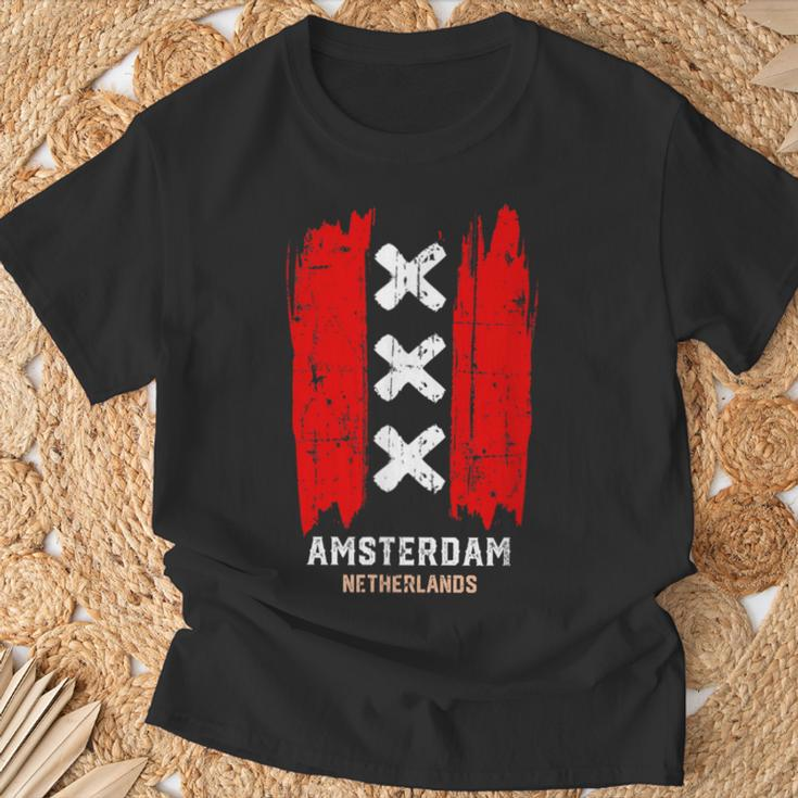 Amsterdam Netherlands Dutch Vintage T-Shirt Geschenke für alte Männer