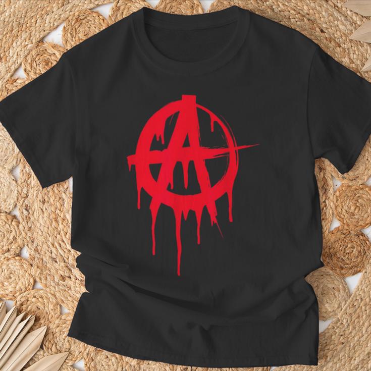 Anarchy Anarchy Symbol Sign Punk Rock T-Shirt Geschenke für alte Männer