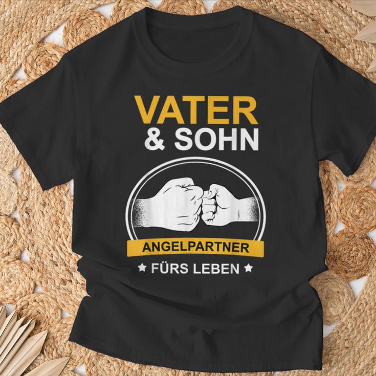 Angler Papa Fischer Father And Son Fishing T-Shirt Geschenke für alte Männer