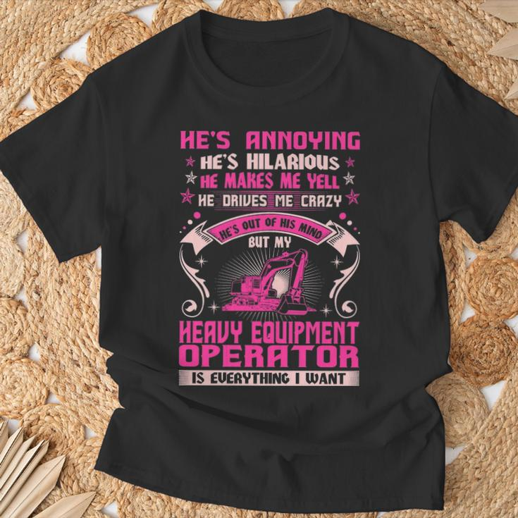 Annoying Hilarious My Heavy Equipment OperatorT-Shirt Gifts for Old Men