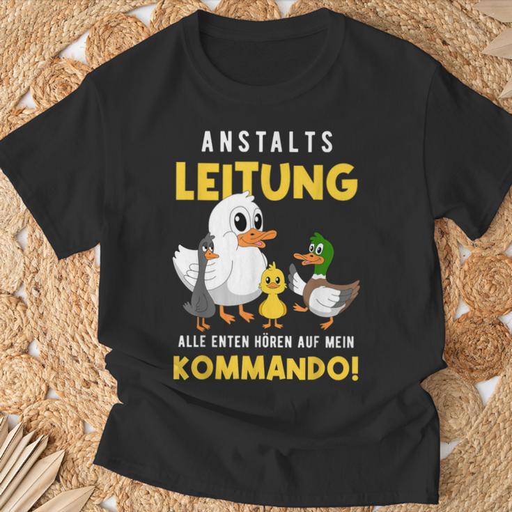 Anstaltleitung Alle Enten Hören Auf Mein Kommando T-Shirt Geschenke für alte Männer