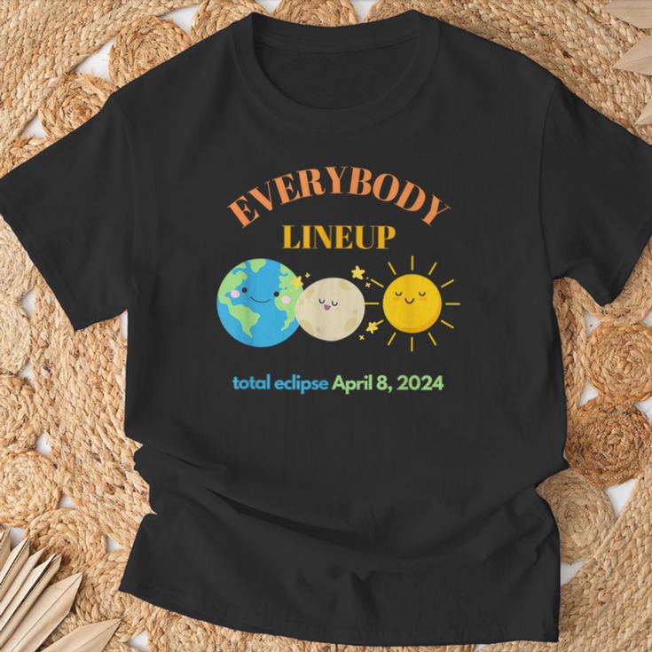April 8 2024 Earth Moon Sun Cute T-Shirt Gifts for Old Men