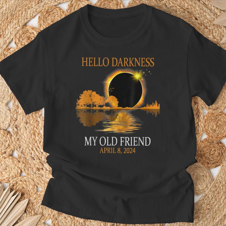 April 8 2024 Hello Darkness My Old Friend Eclipse T-Shirt Gifts for Old Men