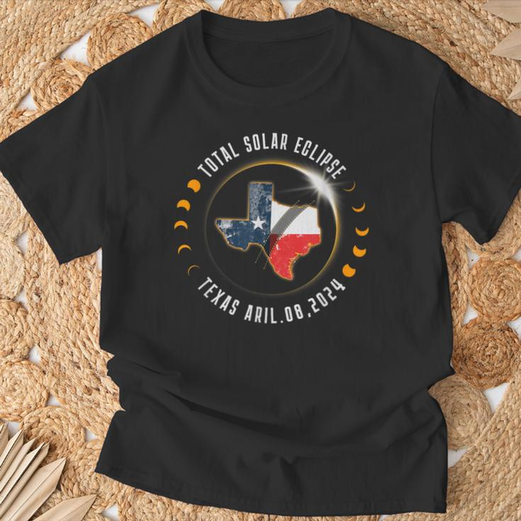 April 8 2024 Total Solar Eclipse Texas Path Of Totality T-Shirt Gifts for Old Men