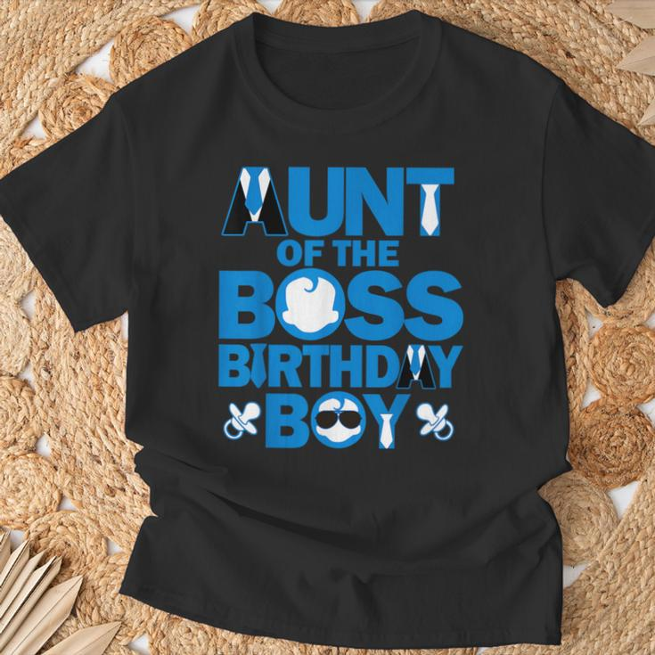 Aunt Of The Boss Birthday Boy Baby Family Party Decorations T-Shirt Gifts for Old Men