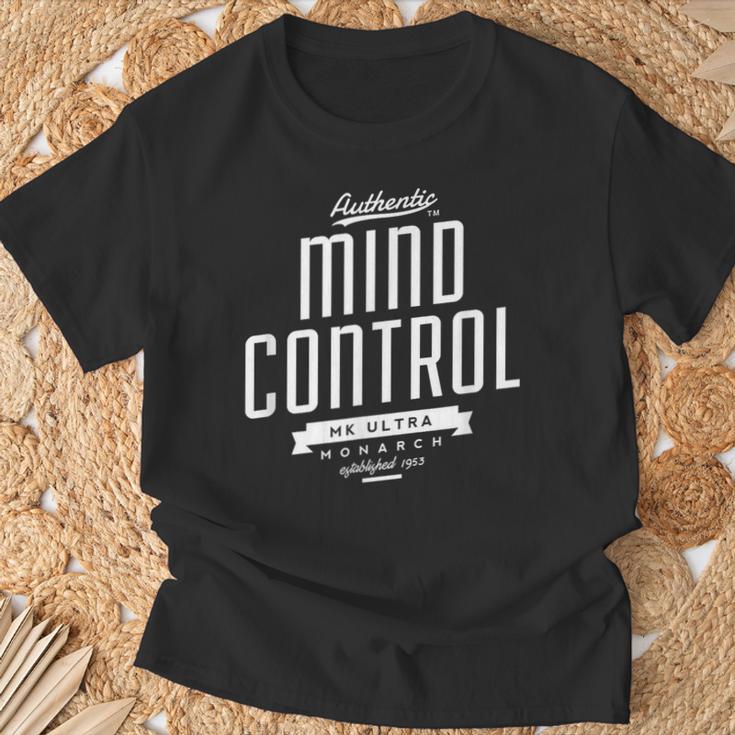 Authentic Mind Control MK Ultra Monarch Designer-T-Shirt, Schwarz Geschenke für alte Männer