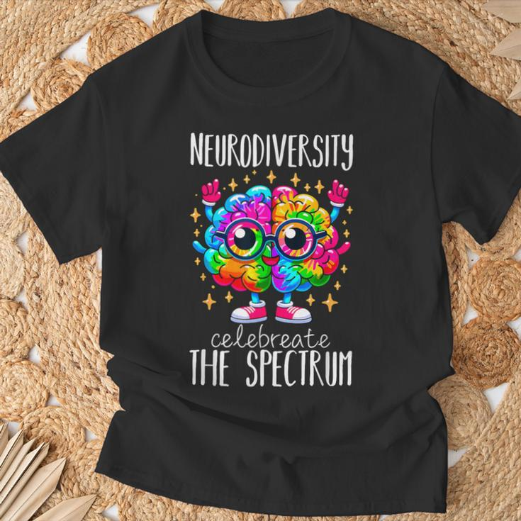 Autism Awareness Neurodiversity Brain T-Shirt Gifts for Old Men