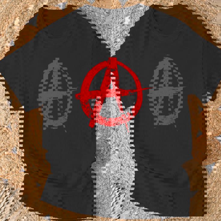 Avec Symbole De L'anarchie Poche Cool Motif Graffiti T-Shirt Cadeaux pour les vieillards
