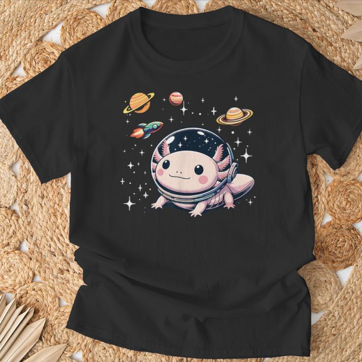 Axolotl Kawaii Cute Axolotls Astronaut Planets Space T-Shirt Gifts for Old Men