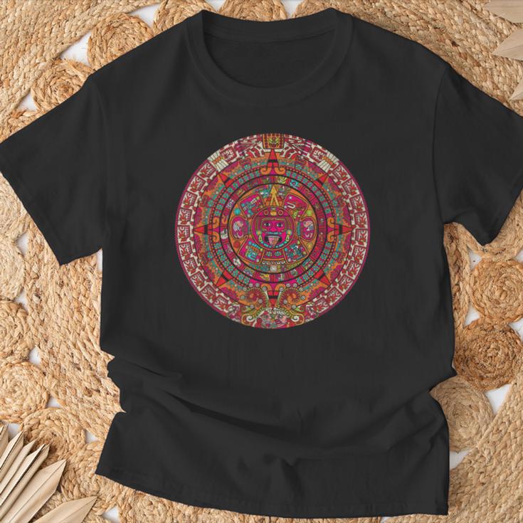 Aztec Mexico Maya Aztec Calendar T-Shirt Geschenke für alte Männer