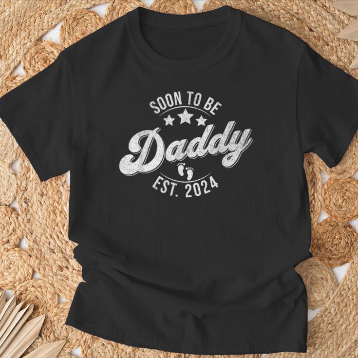 Bald Zu Sein Papa Est 2024 Befördert Zu Papa Zukunft Neueater T-Shirt Geschenke für alte Männer