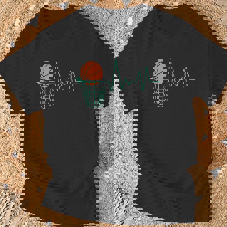 Baloncesto Latido Del Corazón I Jugador De Baloncesto I Camiseta unisex Regalos para ancianos