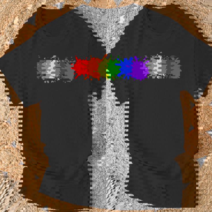 Bandera Del Orgullo Gay Humano Lgbt Bandera Del Arco Iris Camiseta unisex Regalos para ancianos