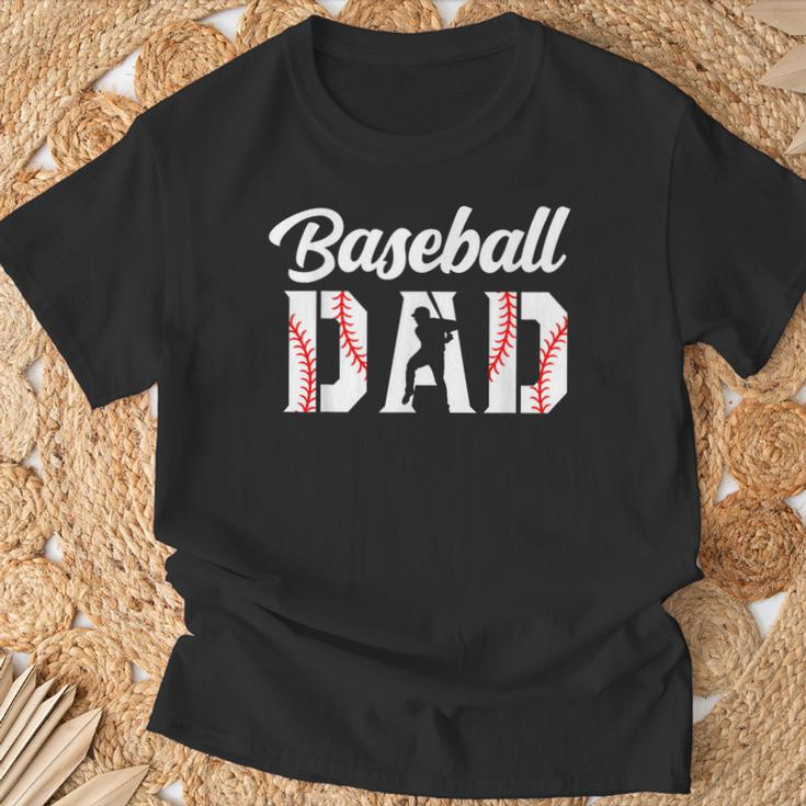Baseball Dad Apparel Dad Baseball T-Shirt Gifts for Old Men