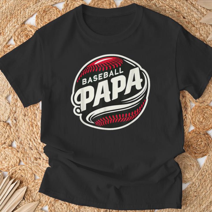 Baseball Papa Baseball Spieler Lustig Baseball Papa Familie T-Shirt Geschenke für alte Männer