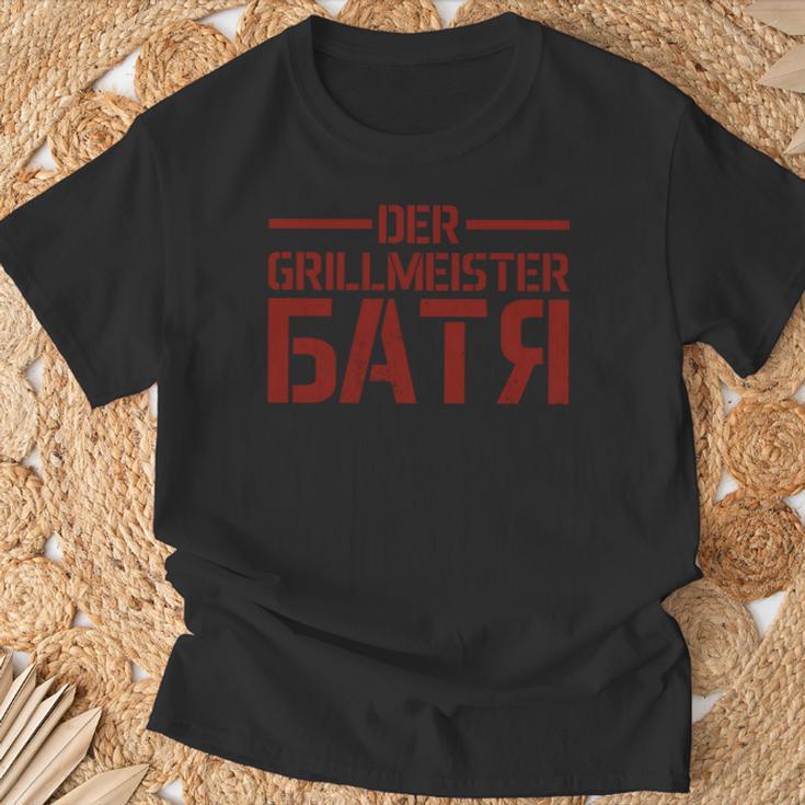 Batja Bbq Grillmeister Papaateratertag Russland Russe T-Shirt Geschenke für alte Männer