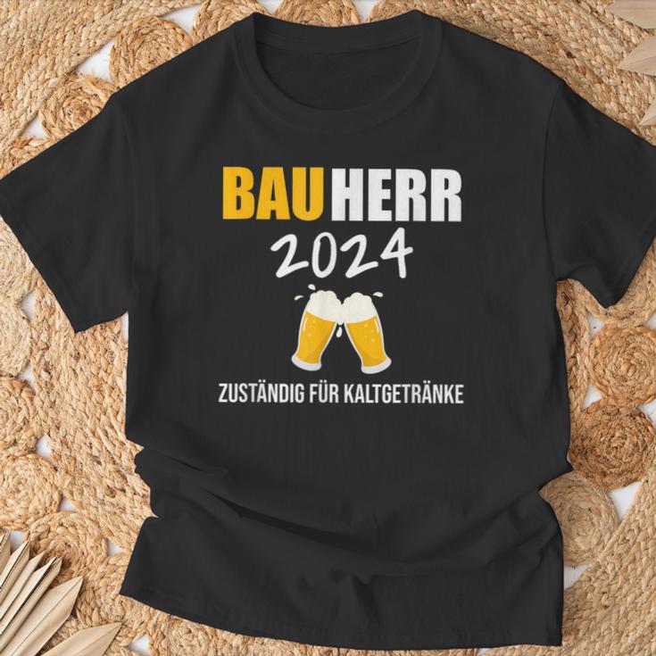 Bauherr 2024 Hausbau Neubau Baustelle Topping-Out T-Shirt Geschenke für alte Männer