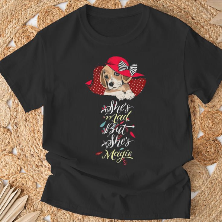 Beagle She Is Mad But She Is Magic T-Shirt Gifts for Old Men
