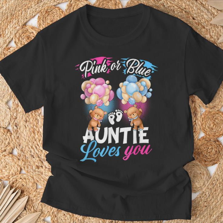 Bears Pink Or Blue Auntie Loves You Gender Reveal T-Shirt Gifts for Old Men