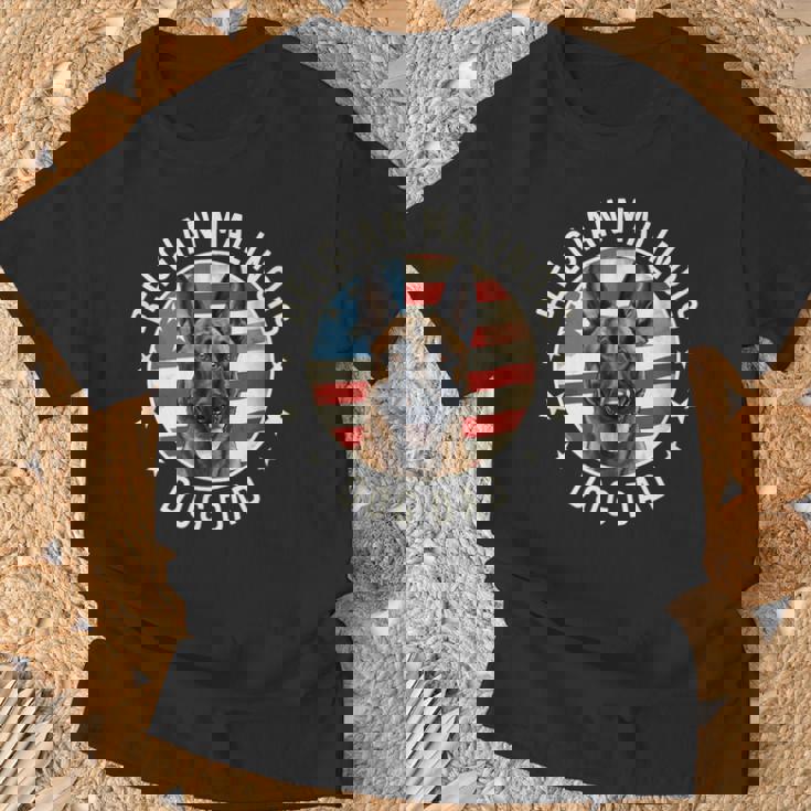 Belgian Malinois For Men Belgian Malinois Dog Dad T-Shirt Gifts for Old Men