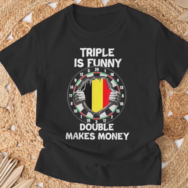 Belgien Flagge Darts Spieler Trikot Dart T-Shirt Geschenke für alte Männer