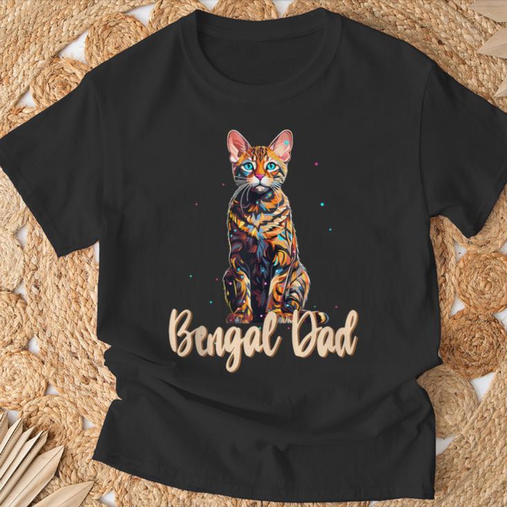 Bengal Katzen-Papa Cat Dad Daddy Father Haustiere Familie T-Shirt Geschenke für alte Männer