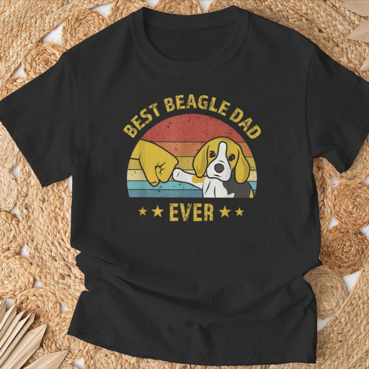 Best Beagle Dad Ever Retro Vintage Puppy Dog Daddy T-Shirt Geschenke für alte Männer