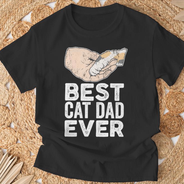 Best Cat Dad Ever Kätzchen Papa Geschenk T-Shirt Geschenke für alte Männer