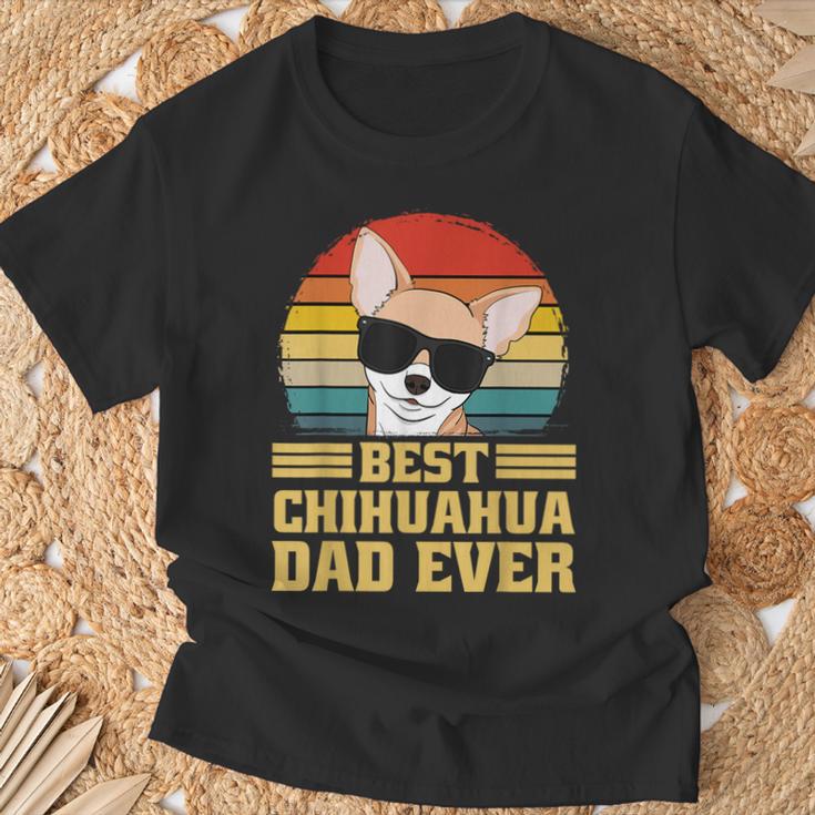 Best Chihuahua Dog Puppy Retro Dad Dad Dad Man T-Shirt Geschenke für alte Männer