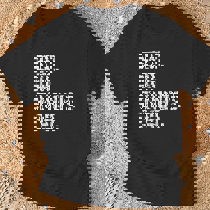 Best Dog Grandpa Ever Cool Camiseta unisex Regalos para ancianos