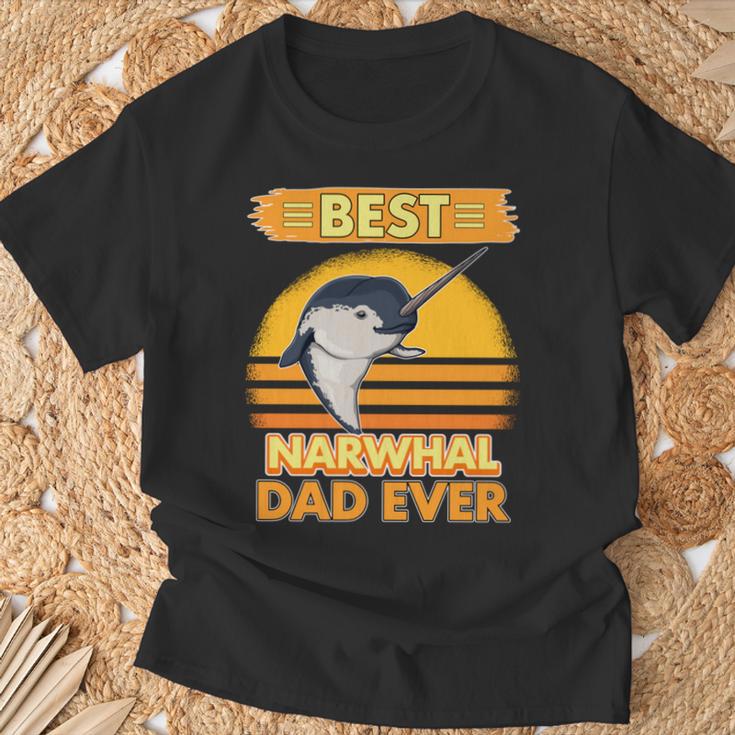 Best Narwhal Dad Ever Narwal Papaatertag Narwale T-Shirt Geschenke für alte Männer