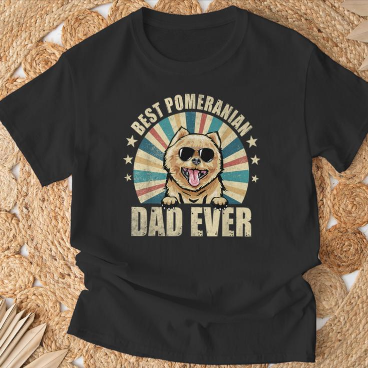 Best Pomeranian Dad Ever Vintage Dog Lover T-Shirt Geschenke für alte Männer
