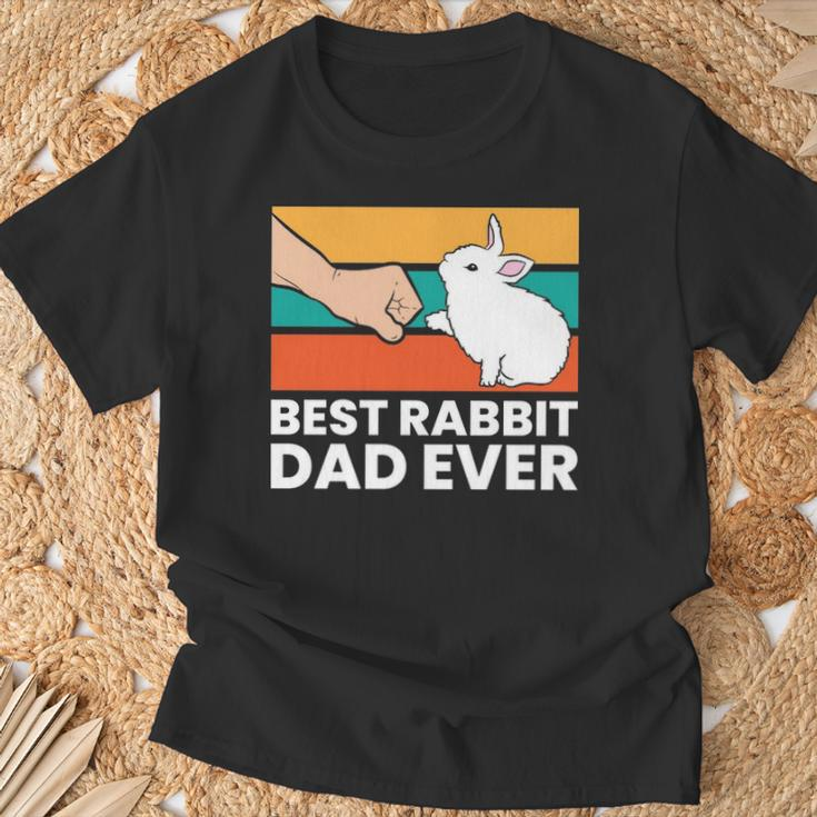 Best Rabbit Dad Ever Dad Rabbit T-Shirt Gifts for Old Men