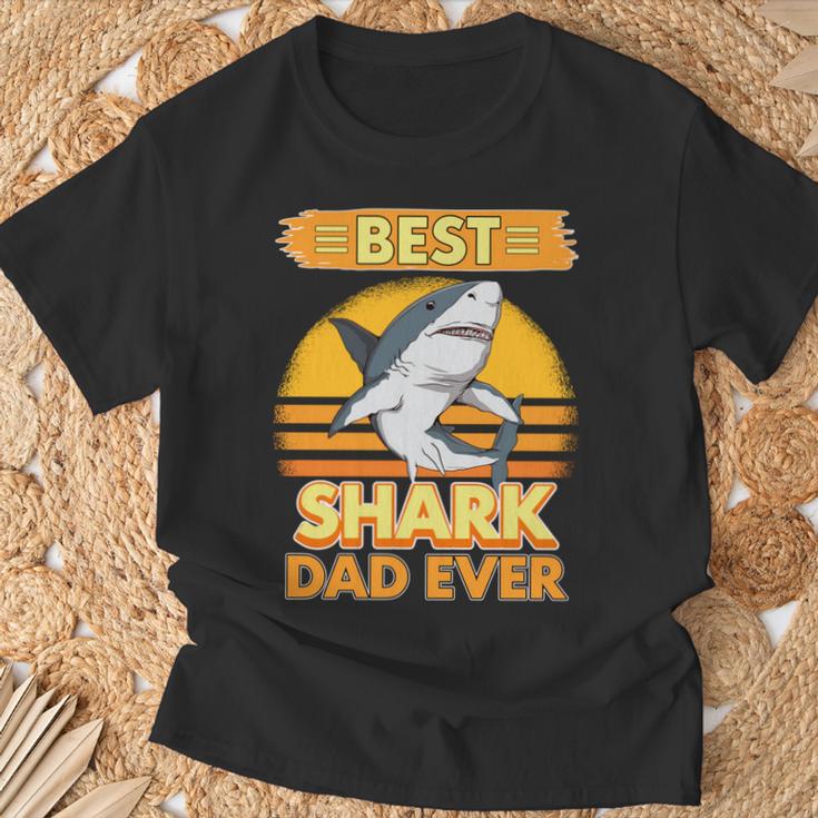 Best Shark Dad Ever Hai Papaatertag Haie T-Shirt Geschenke für alte Männer