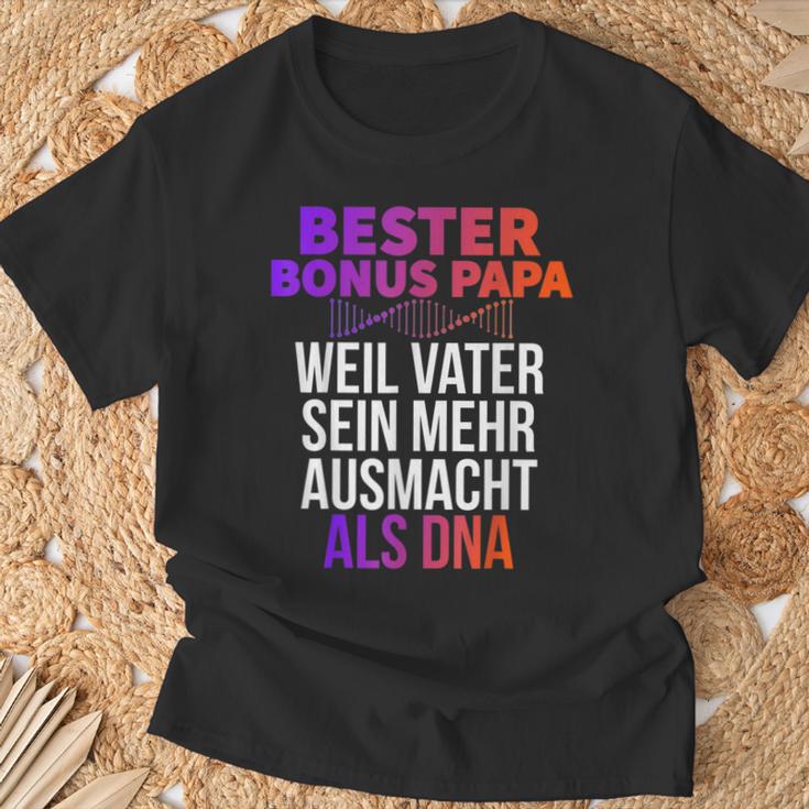 Bester Bonus Papa Weilater Sein Mehr Ausmacht Dna T-Shirt Geschenke für alte Männer