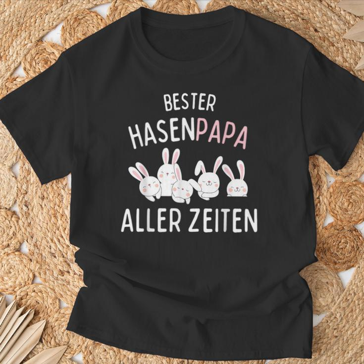 Bester Kaninchen Papa Aller Zeit Dad Rabbit T-Shirt Geschenke für alte Männer