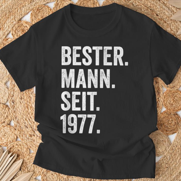 With Bester Mann Seit 1977 47 Hochzeitstag 47 Jahre T-Shirt Geschenke für alte Männer
