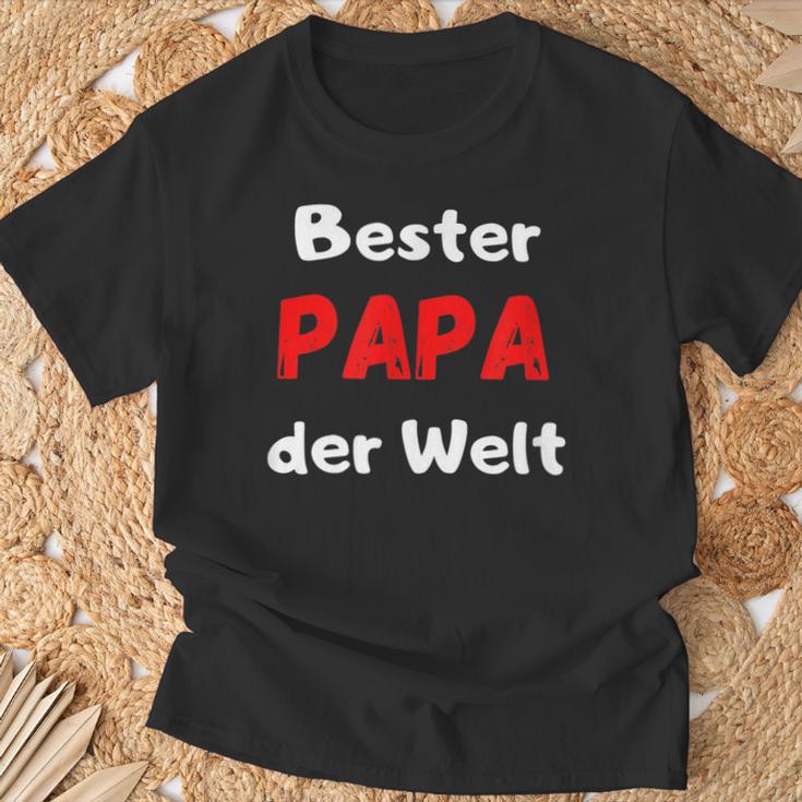 Bester Papa Der Welt Geburtstag Geschenk Familie T-Shirt Geschenke für alte Männer