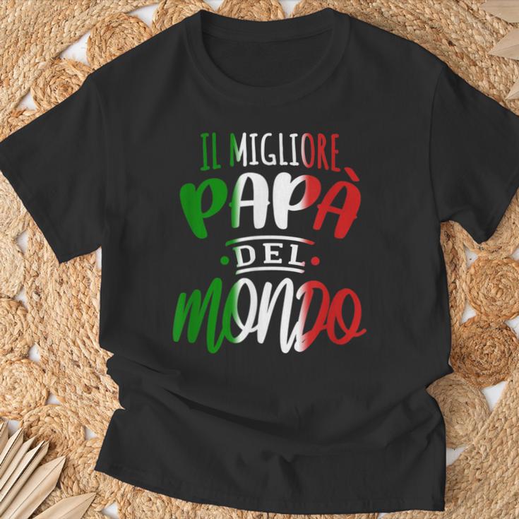 Bester Papa Der Welt Italian Italian Slogan T-Shirt Geschenke für alte Männer