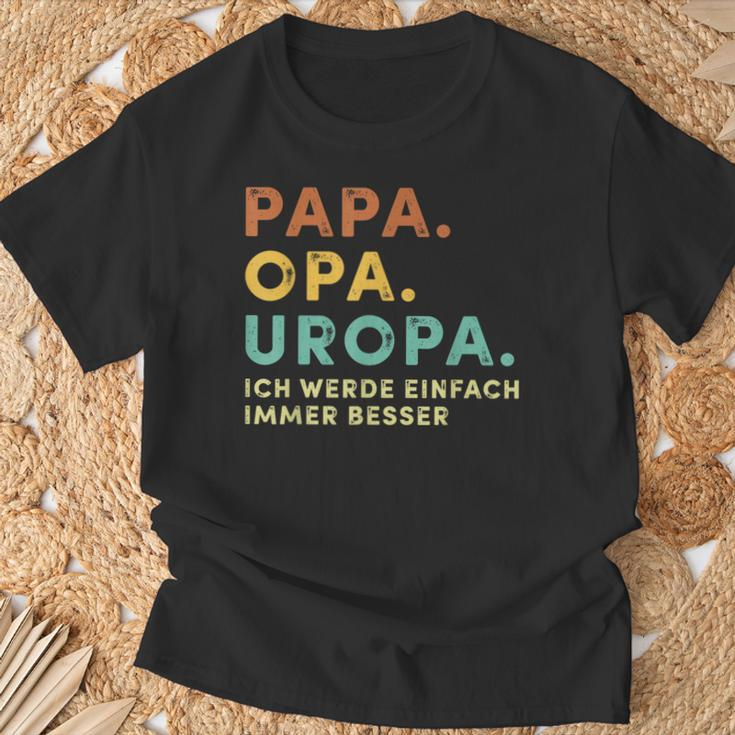 Bester Papa und Opa Retro T-Shirt, Perfekt für Vatertag Geschenke für alte Männer