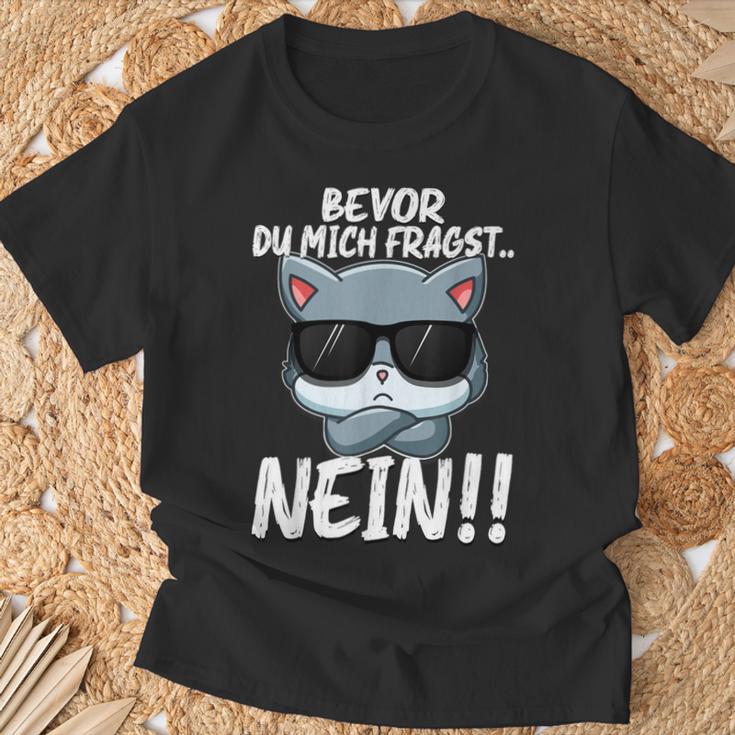 Bevor Du Mich Fragst No Cute Kitten Cat T-Shirt Geschenke für alte Männer